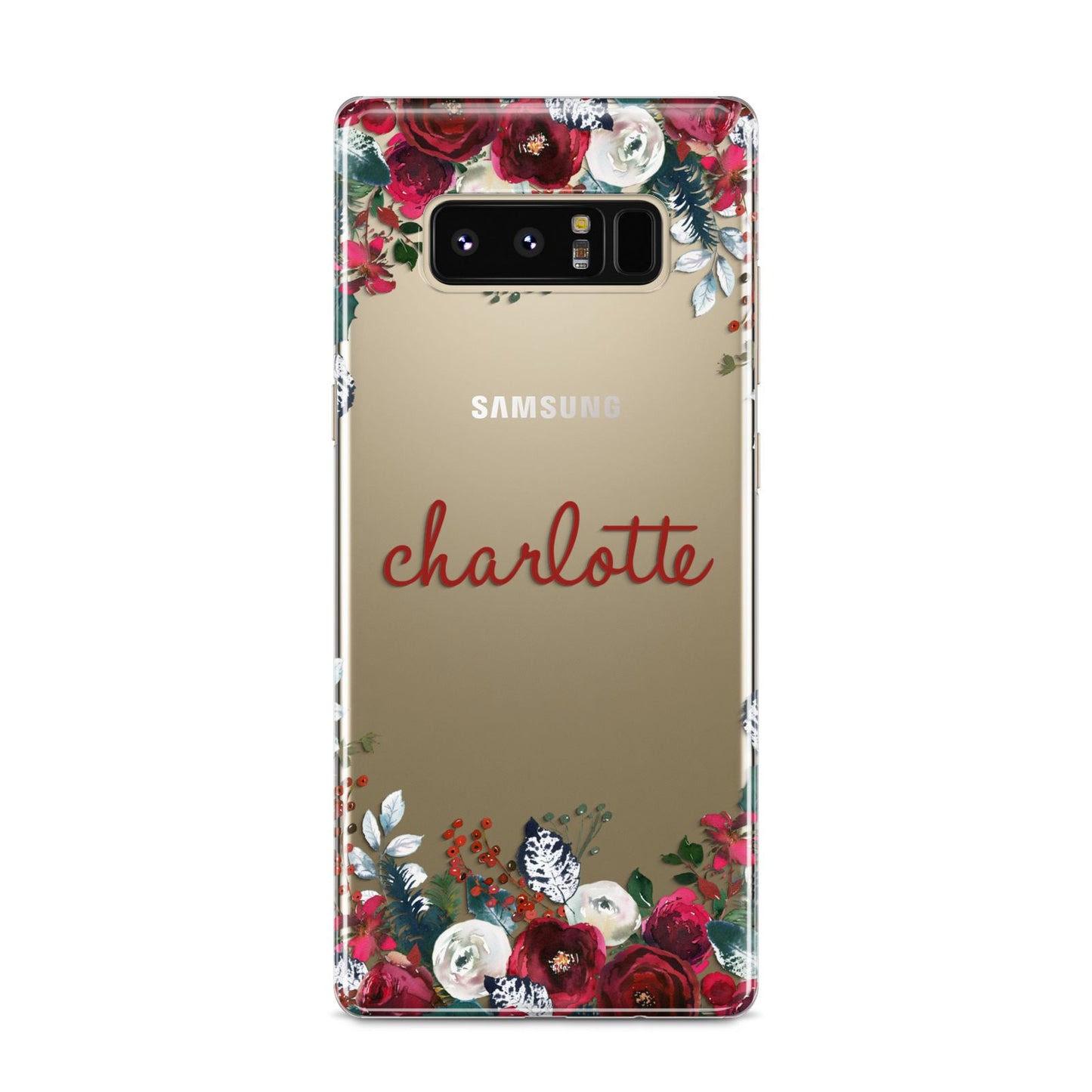 Christmas Flowers Personalised Samsung Galaxy S8 Case