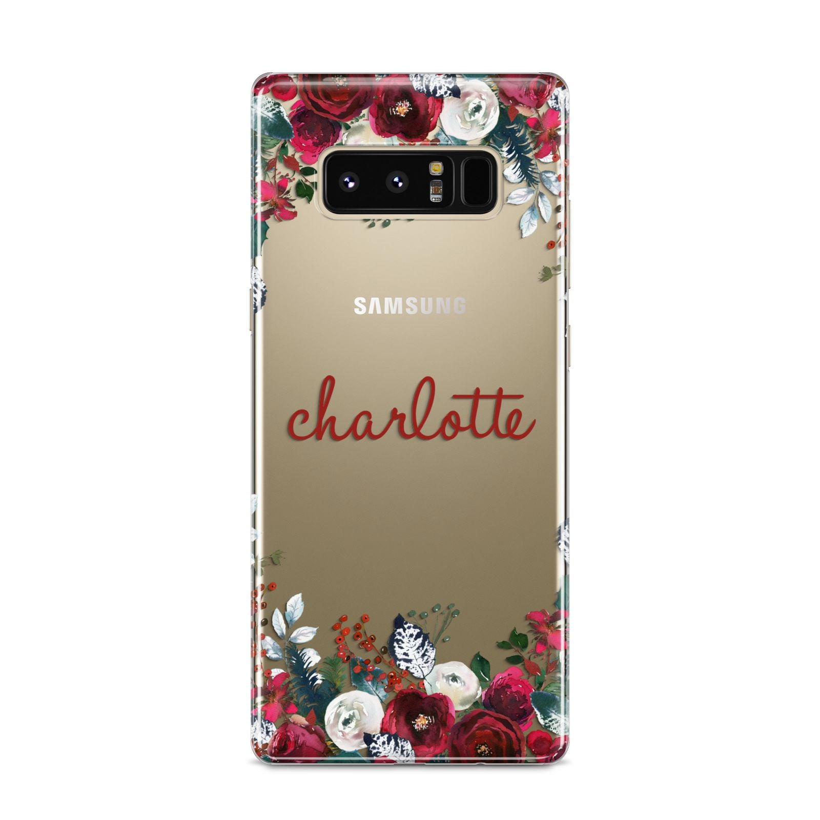 Christmas Flowers Personalised Samsung Galaxy S8 Case