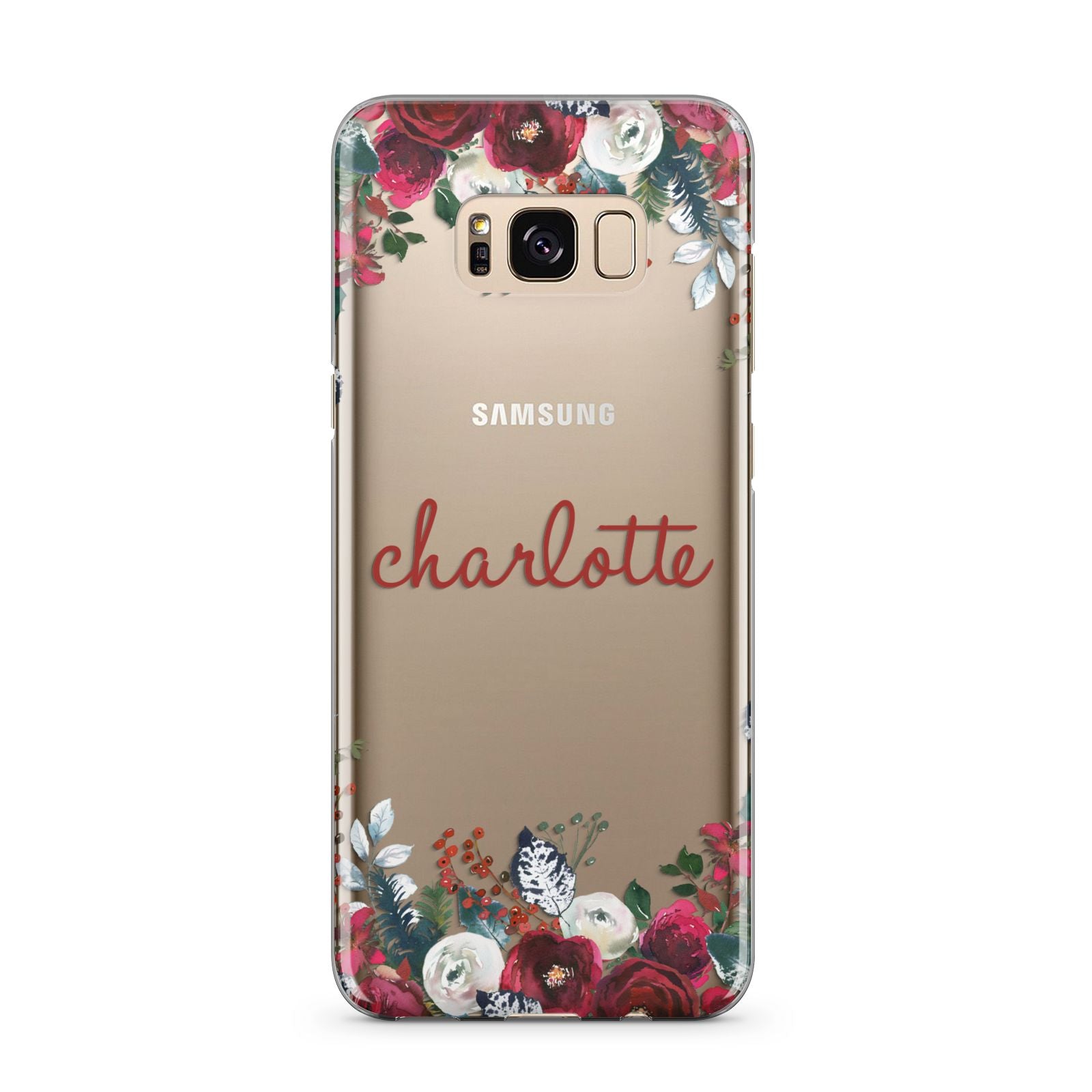 Christmas Flowers Personalised Samsung Galaxy S8 Plus Case