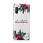 Christmas Flowers Personalised Sony Xperia 10 III Case