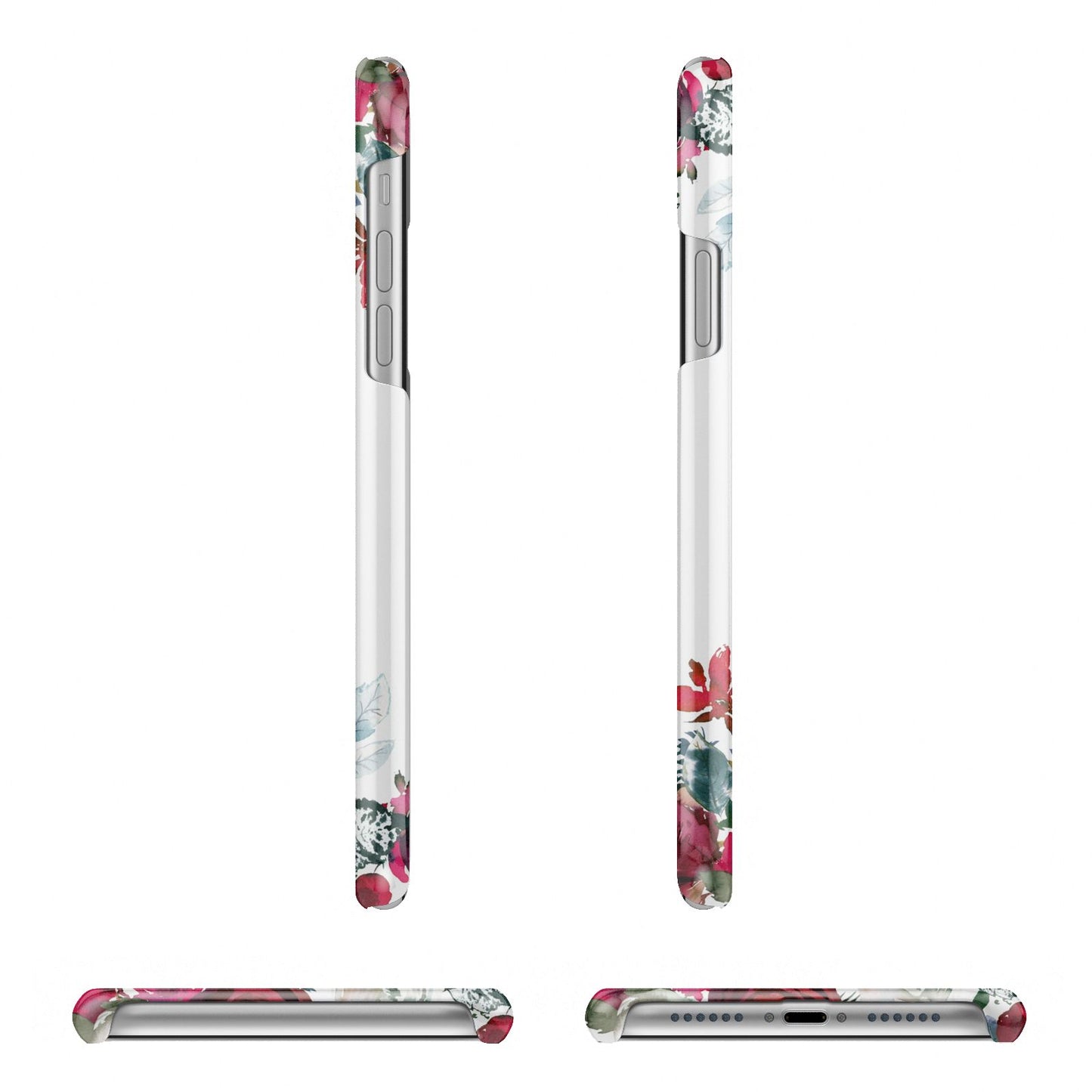 Christmas Flowers Personalised iPhone 11 Pro 3D Snap Case Angle Images