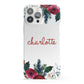 Christmas Flowers Personalised iPhone 13 Pro Max Full Wrap 3D Snap Case