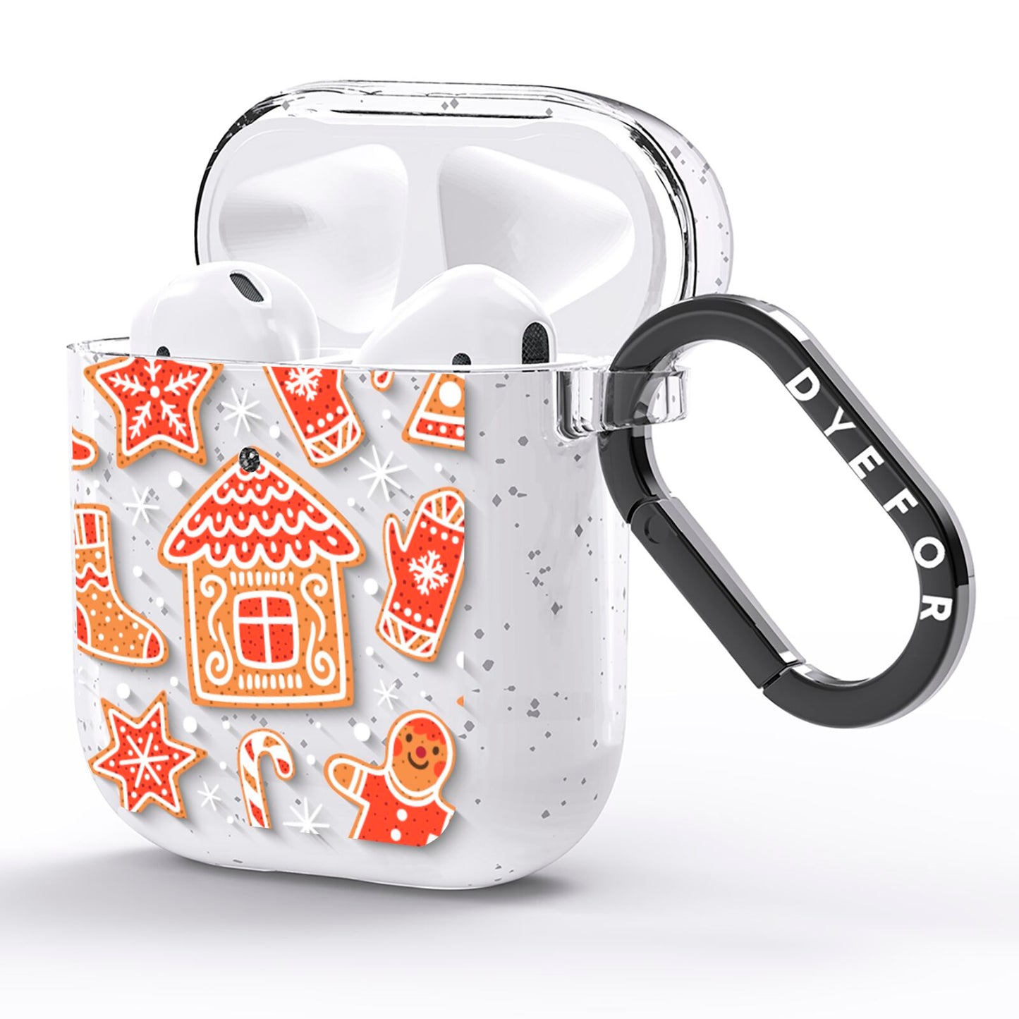 Christmas Gingerbread AirPods Glitter Case Side Image