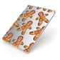 Christmas Gingerbread Man Apple iPad Case on Silver iPad Side View