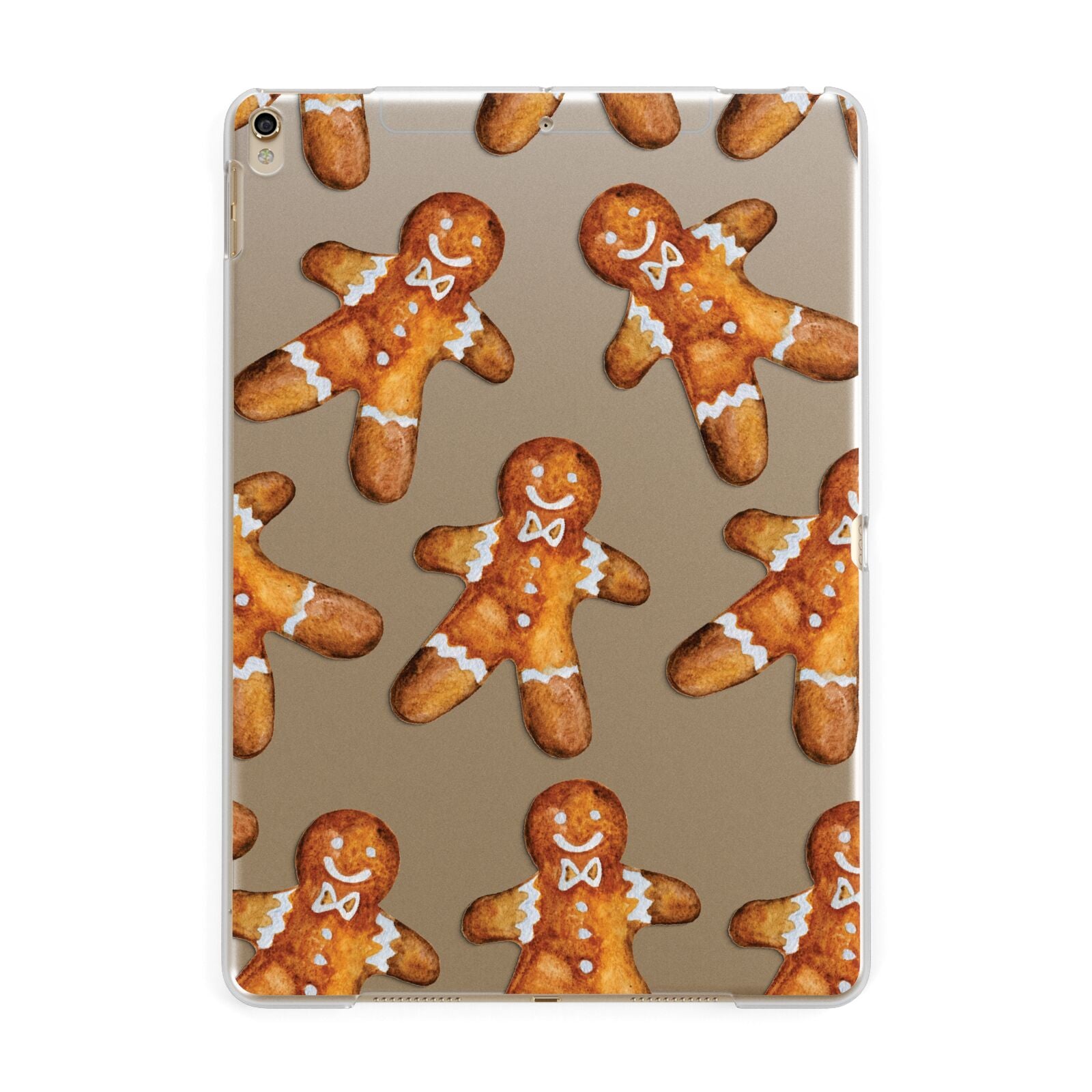 Christmas Gingerbread Man Apple iPad Gold Case
