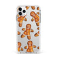 Christmas Gingerbread Man Apple iPhone 11 Pro Max in Silver with White Impact Case