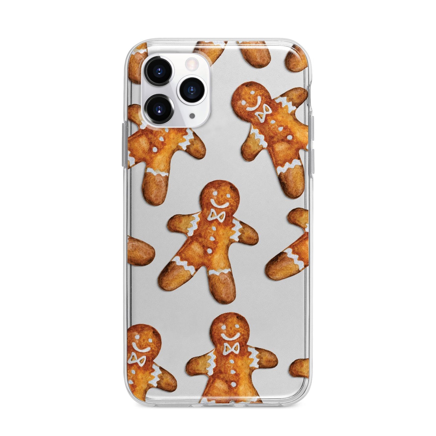 Christmas Gingerbread Man Apple iPhone 11 Pro in Silver with Bumper Case