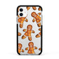Christmas Gingerbread Man Apple iPhone 11 in White with Black Impact Case
