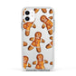 Christmas Gingerbread Man Apple iPhone 11 in White with White Impact Case