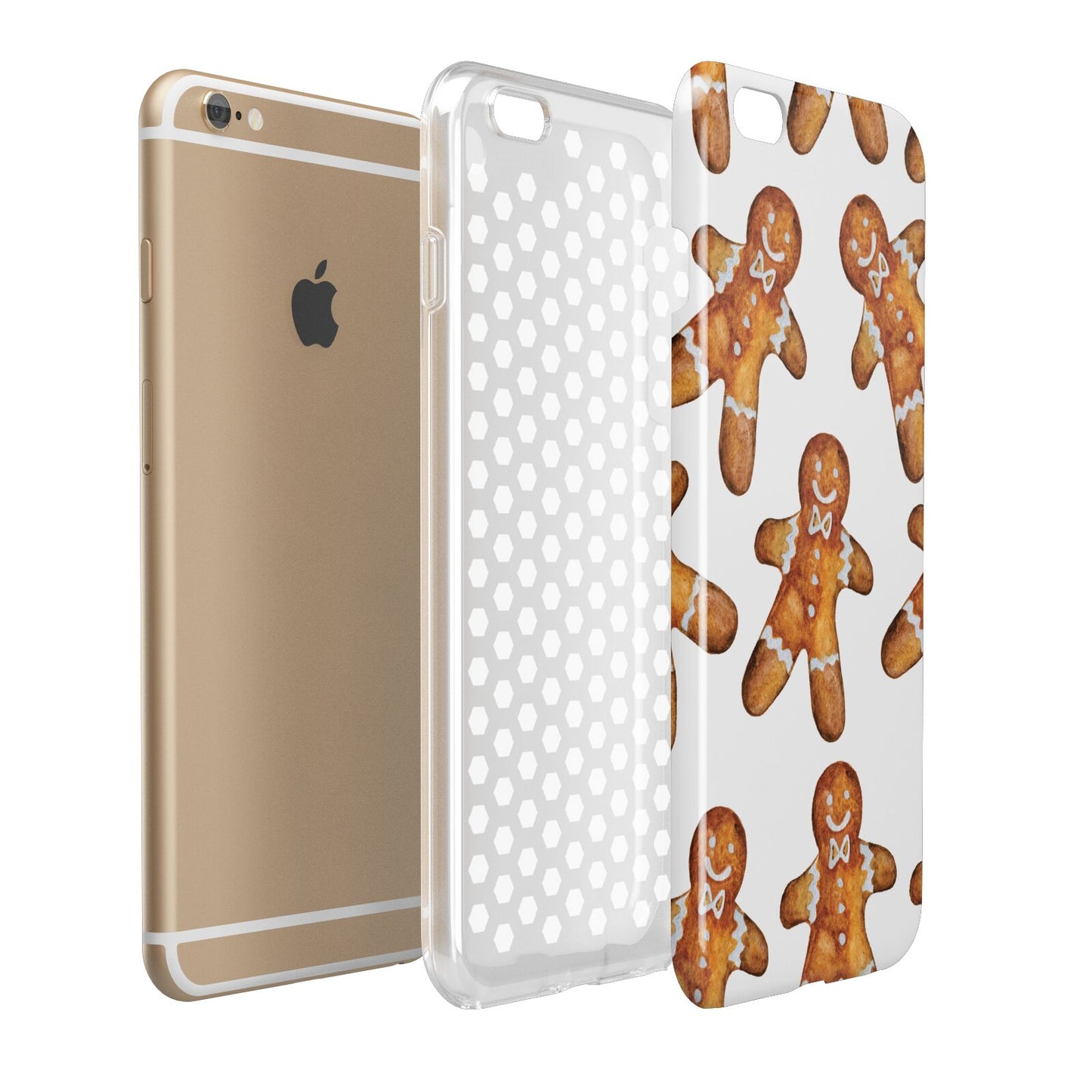 Christmas Gingerbread Man Apple iPhone 6 Plus 3D Tough Case Expand Detail Image