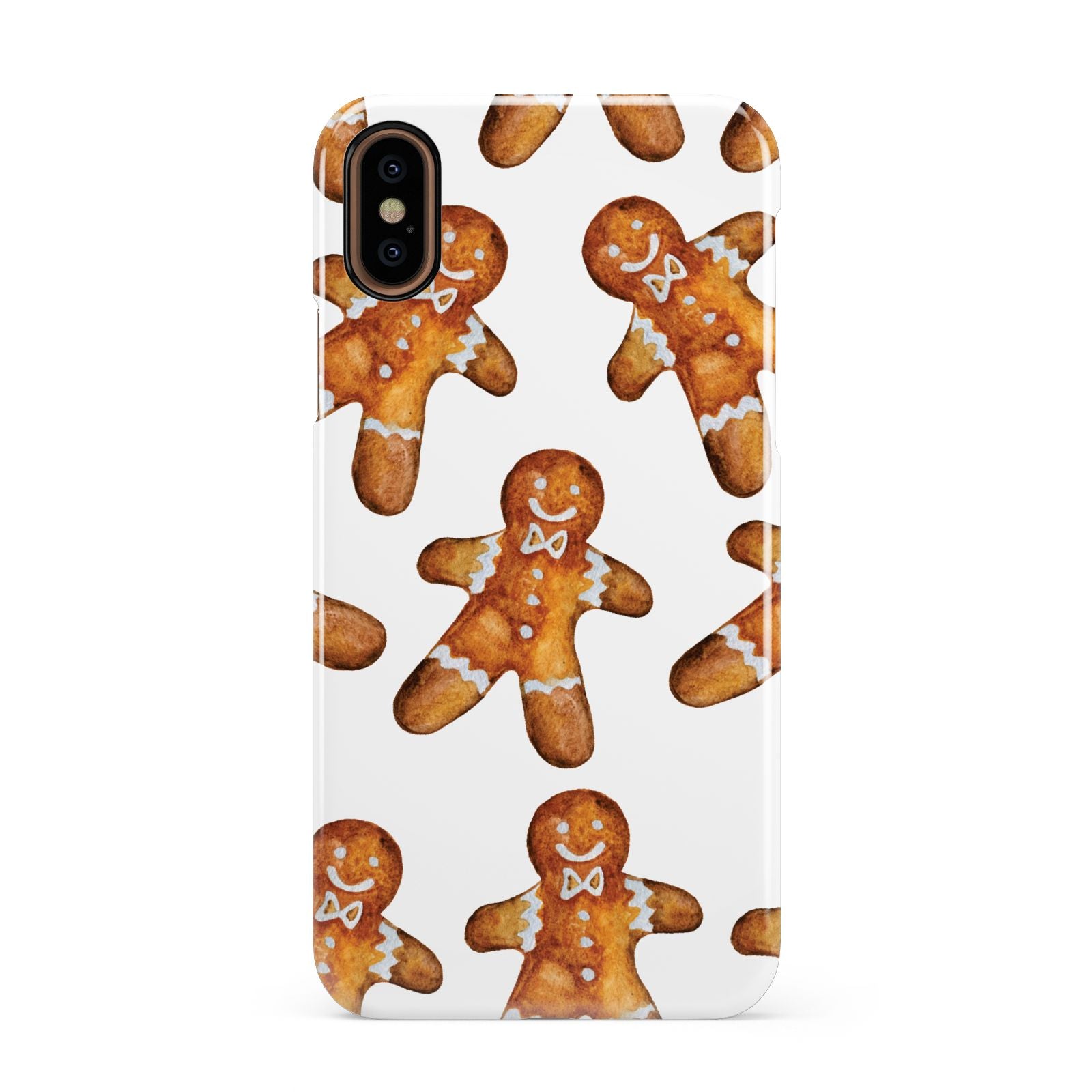 Christmas Gingerbread Man Apple iPhone XS 3D Snap Case