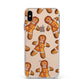 Christmas Gingerbread Man Apple iPhone Xs Max Impact Case White Edge on Gold Phone