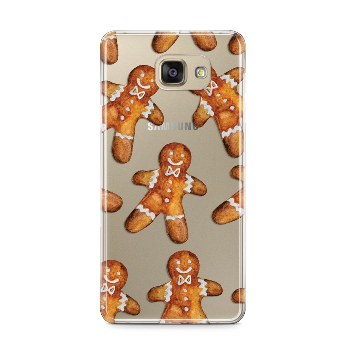Christmas Gingerbread Man Samsung Galaxy A9 2016 Case on gold phone