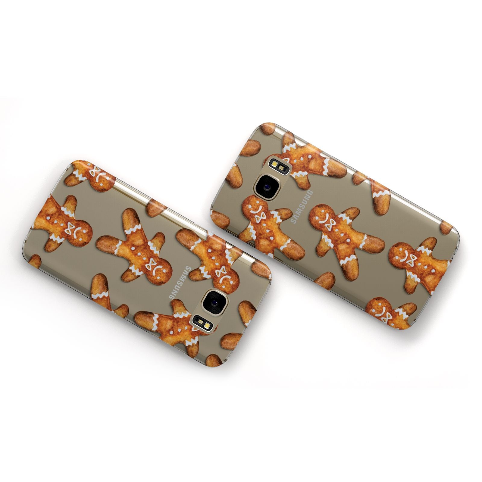 Christmas Gingerbread Man Samsung Galaxy Case Flat Overview