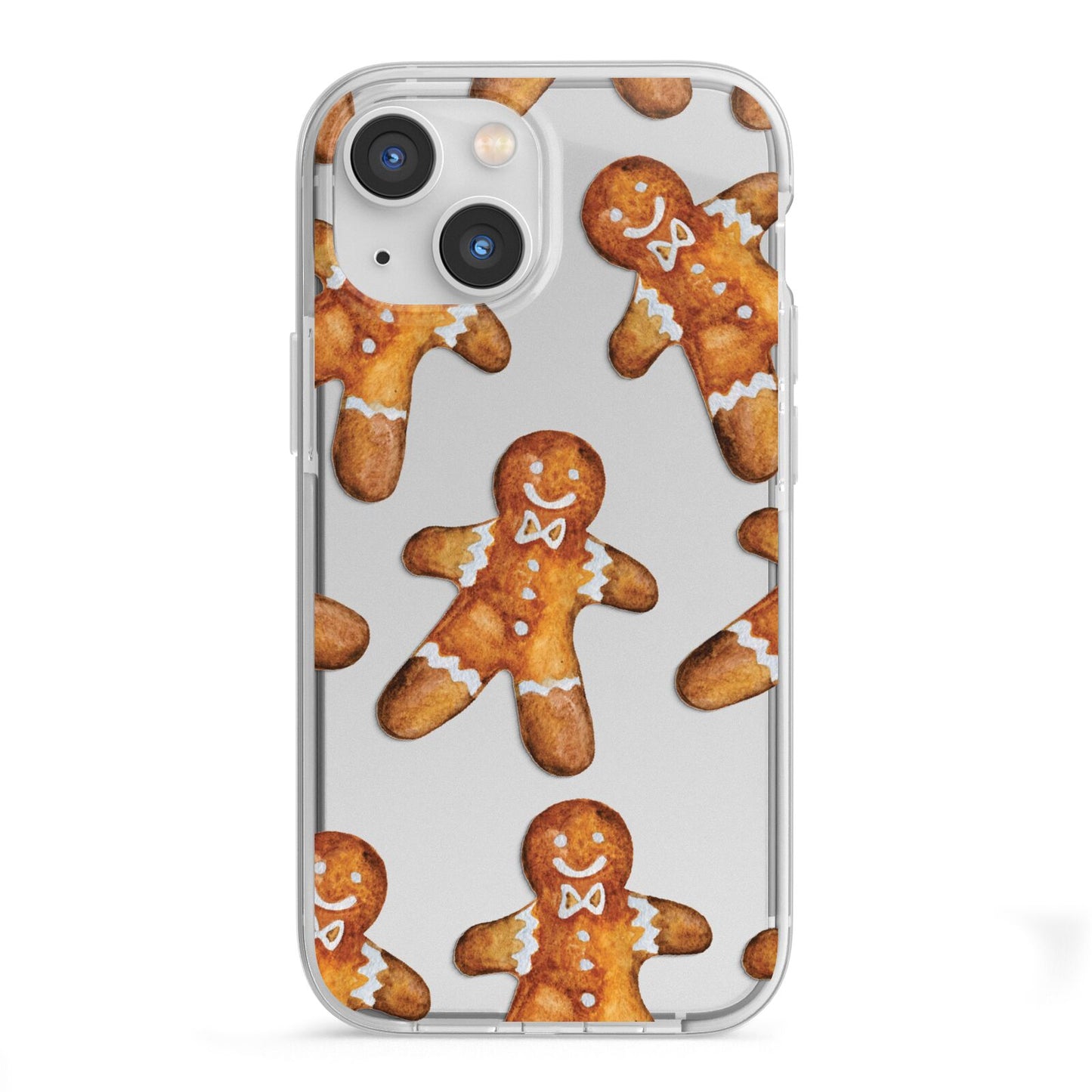 Christmas Gingerbread Man iPhone 13 Mini TPU Impact Case with White Edges