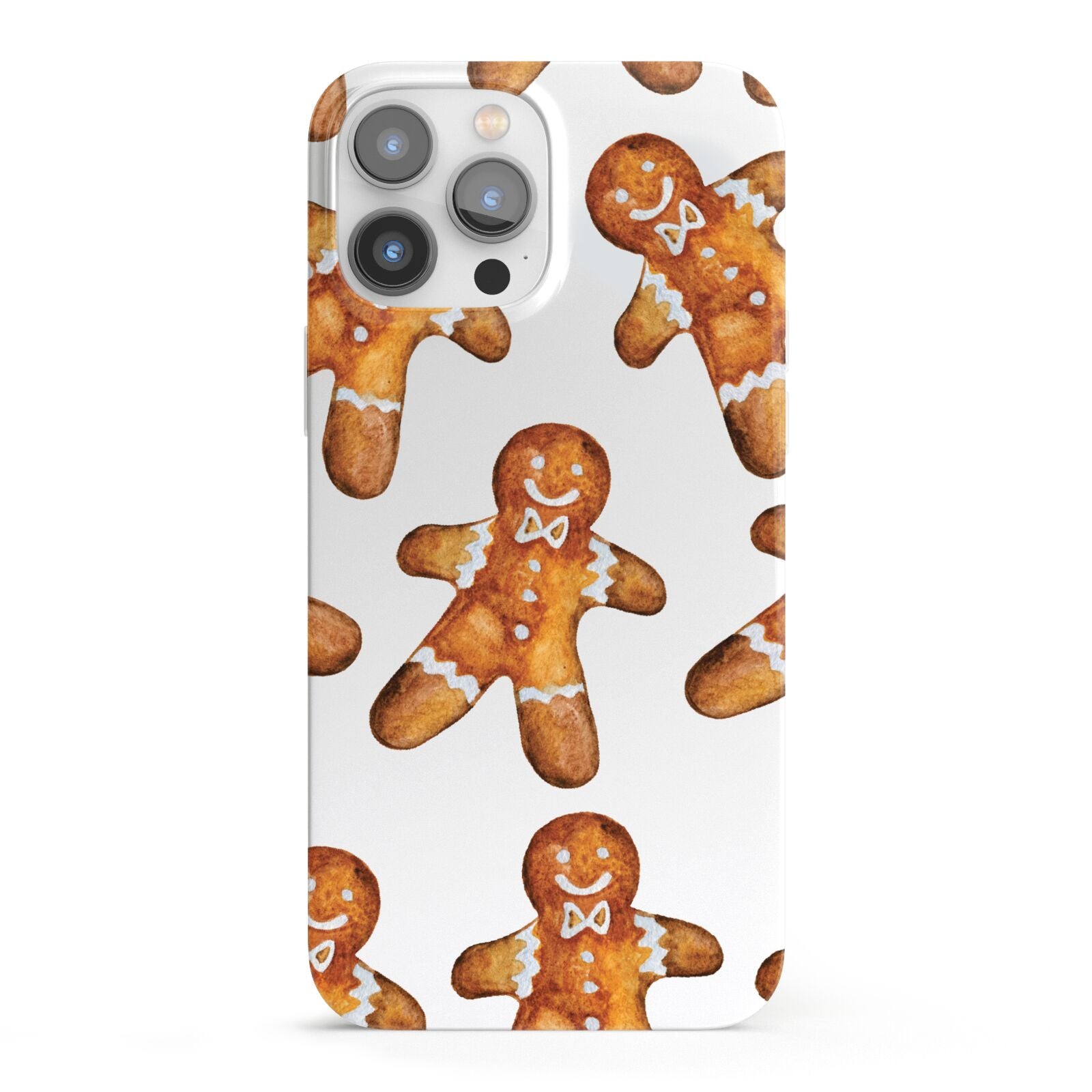 Christmas Gingerbread Man iPhone 13 Pro Max Full Wrap 3D Snap Case