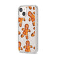 Christmas Gingerbread Man iPhone 14 Clear Tough Case Starlight Angled Image