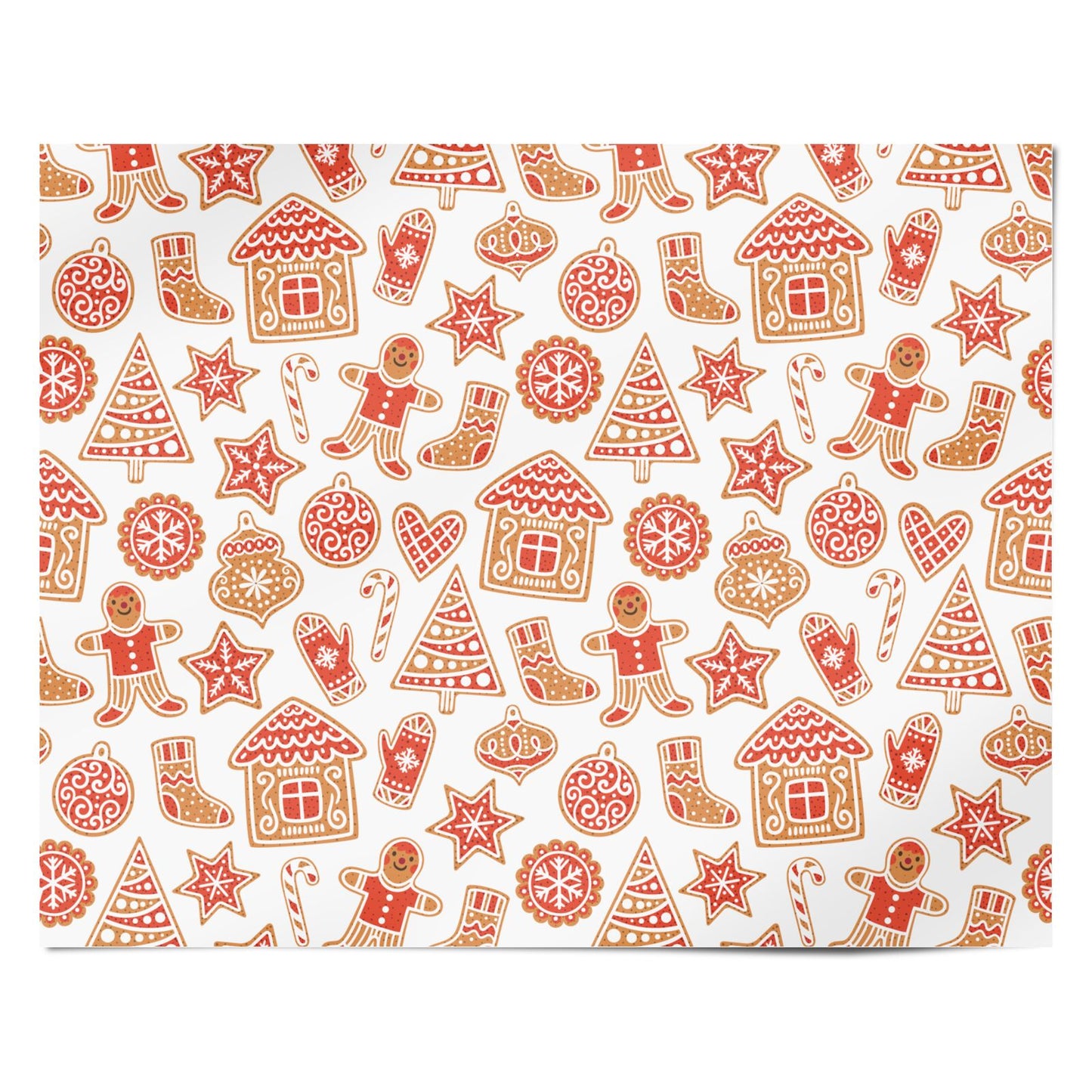 Christmas Gingerbread Personalised Wrapping Paper Alternative