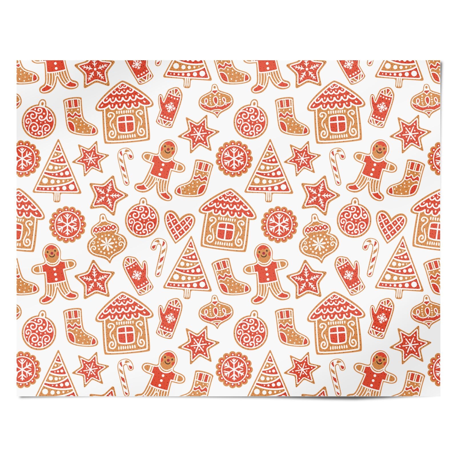 Christmas Gingerbread Personalised Wrapping Paper Alternative