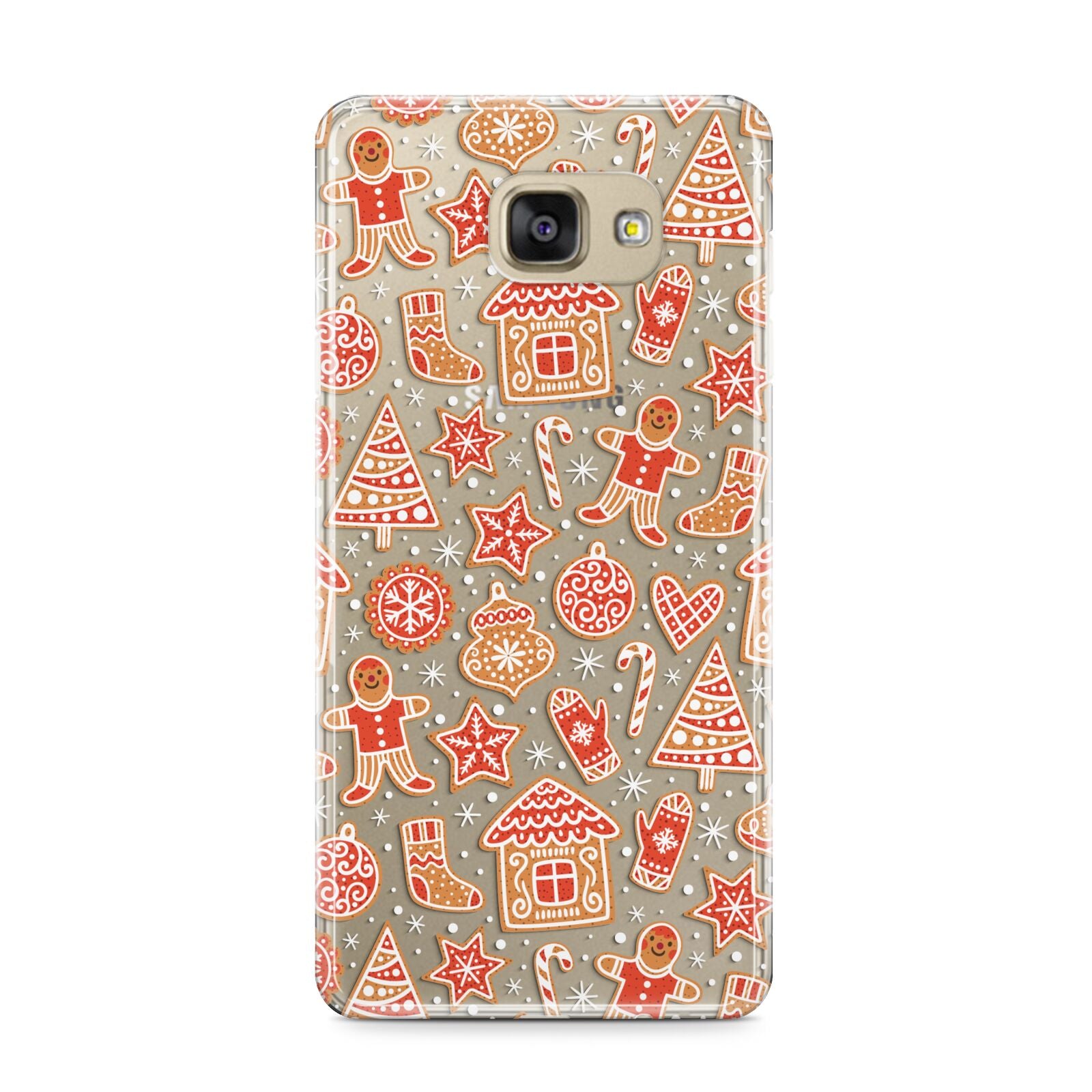 Christmas Gingerbread Samsung Galaxy A9 2016 Case on gold phone