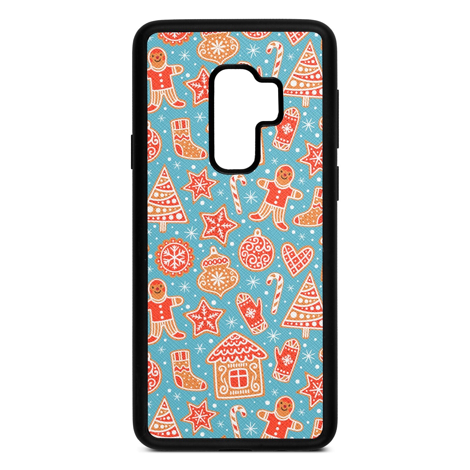 Christmas Gingerbread Sky Saffiano Leather Samsung S9 Plus Case