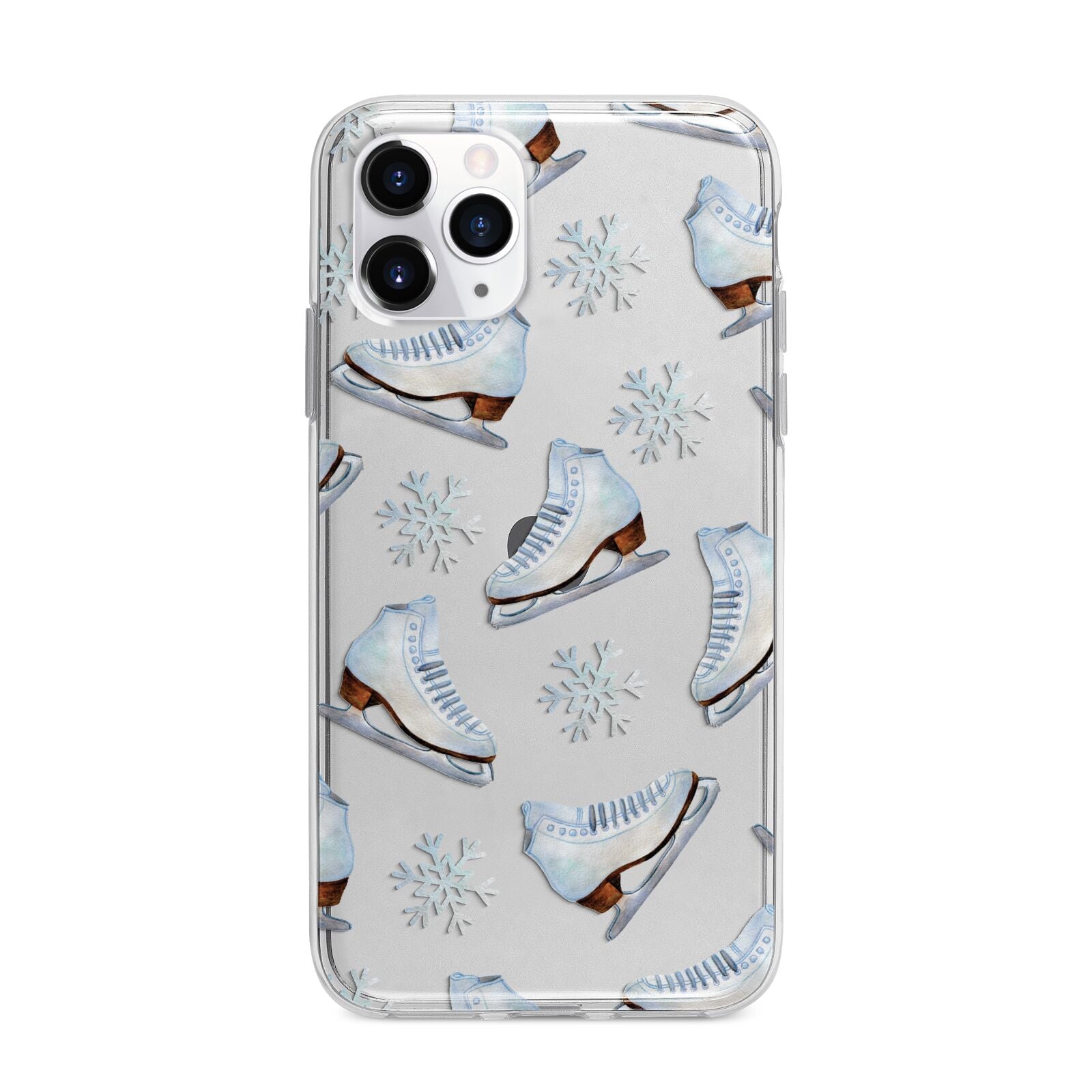 Christmas Ice Skates Apple iPhone 11 Pro Max in Silver with Bumper Case