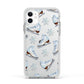 Christmas Ice Skates Apple iPhone 11 in White with White Impact Case