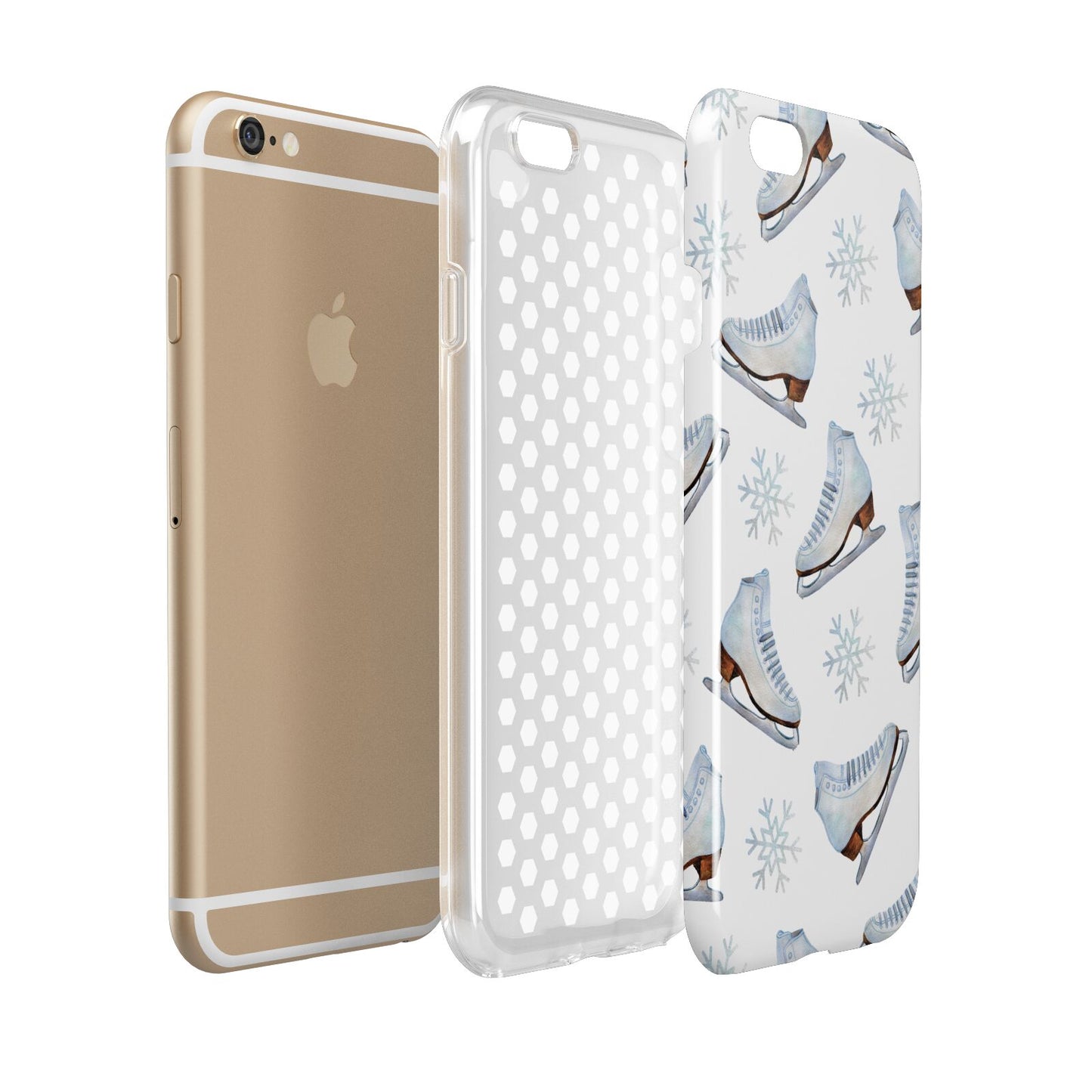 Christmas Ice Skates Apple iPhone 6 3D Tough Case Expanded view
