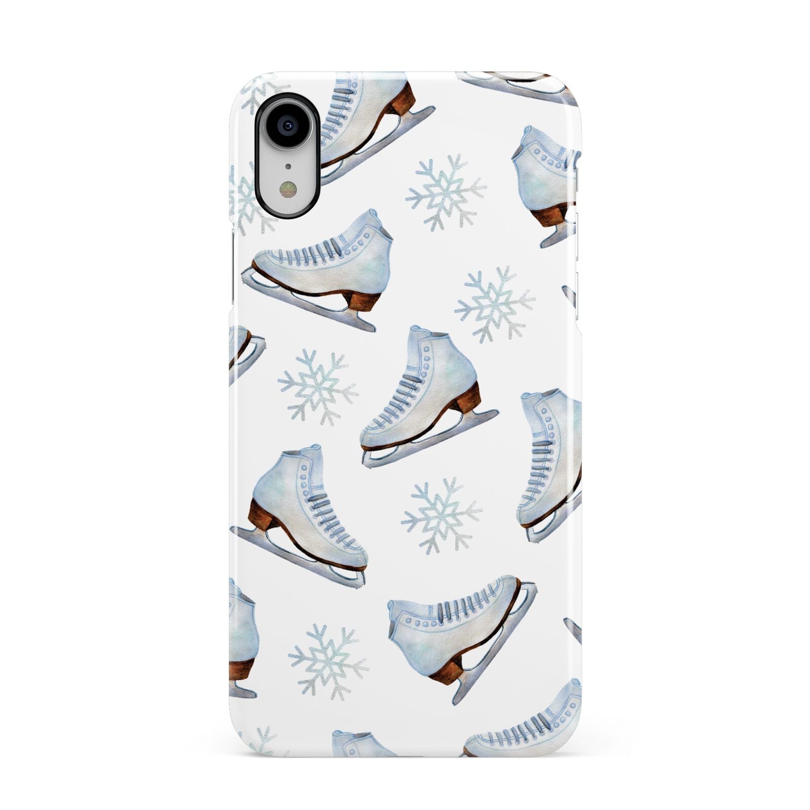 Christmas Ice Skates Apple iPhone XR White 3D Snap Case