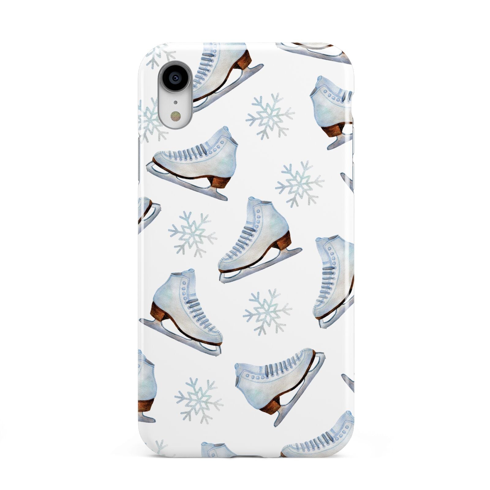 Christmas Ice Skates Apple iPhone XR White 3D Tough Case