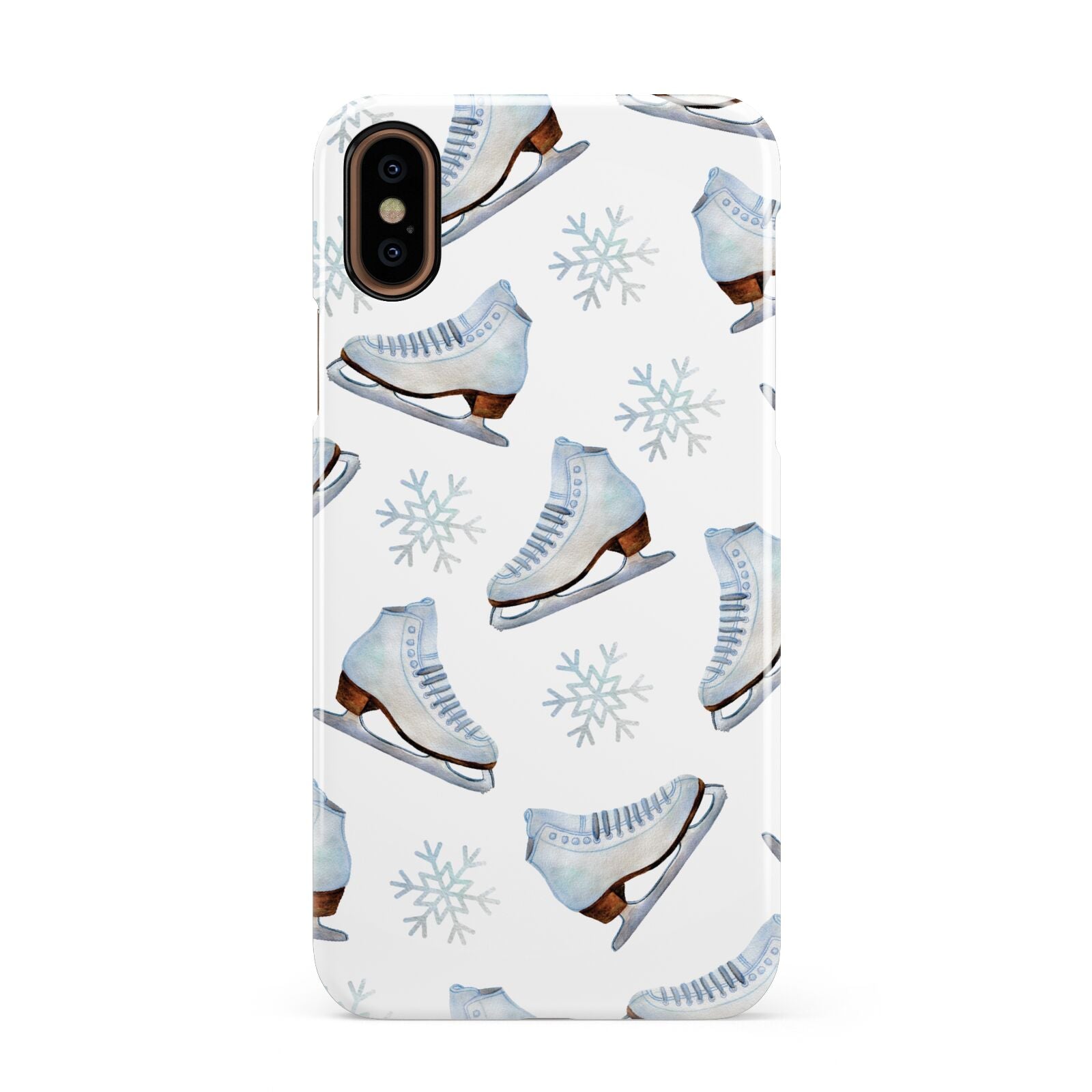 Christmas Ice Skates Apple iPhone XS 3D Snap Case