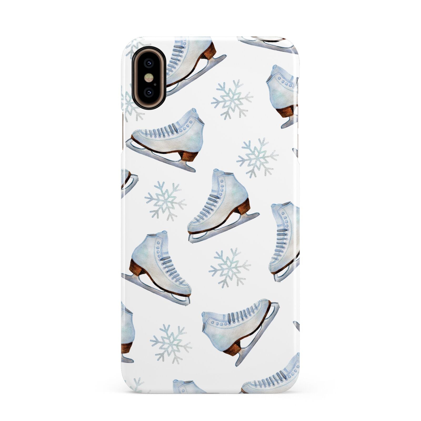 Christmas Ice Skates Apple iPhone Xs Max 3D Snap Case