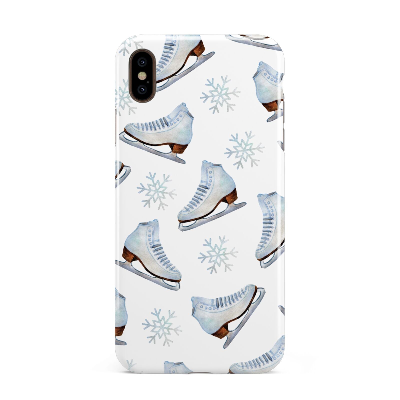 Christmas Ice Skates Apple iPhone Xs Max 3D Tough Case