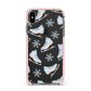 Christmas Ice Skates Apple iPhone Xs Max Impact Case Pink Edge on Black Phone