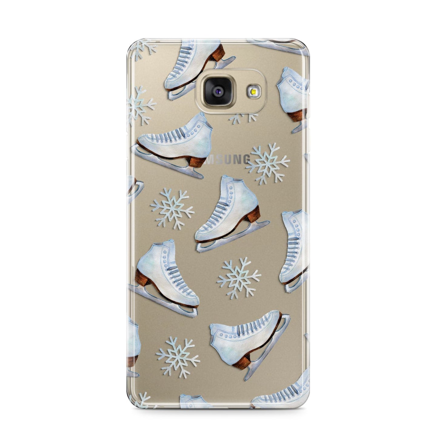 Christmas Ice Skates Samsung Galaxy A9 2016 Case on gold phone