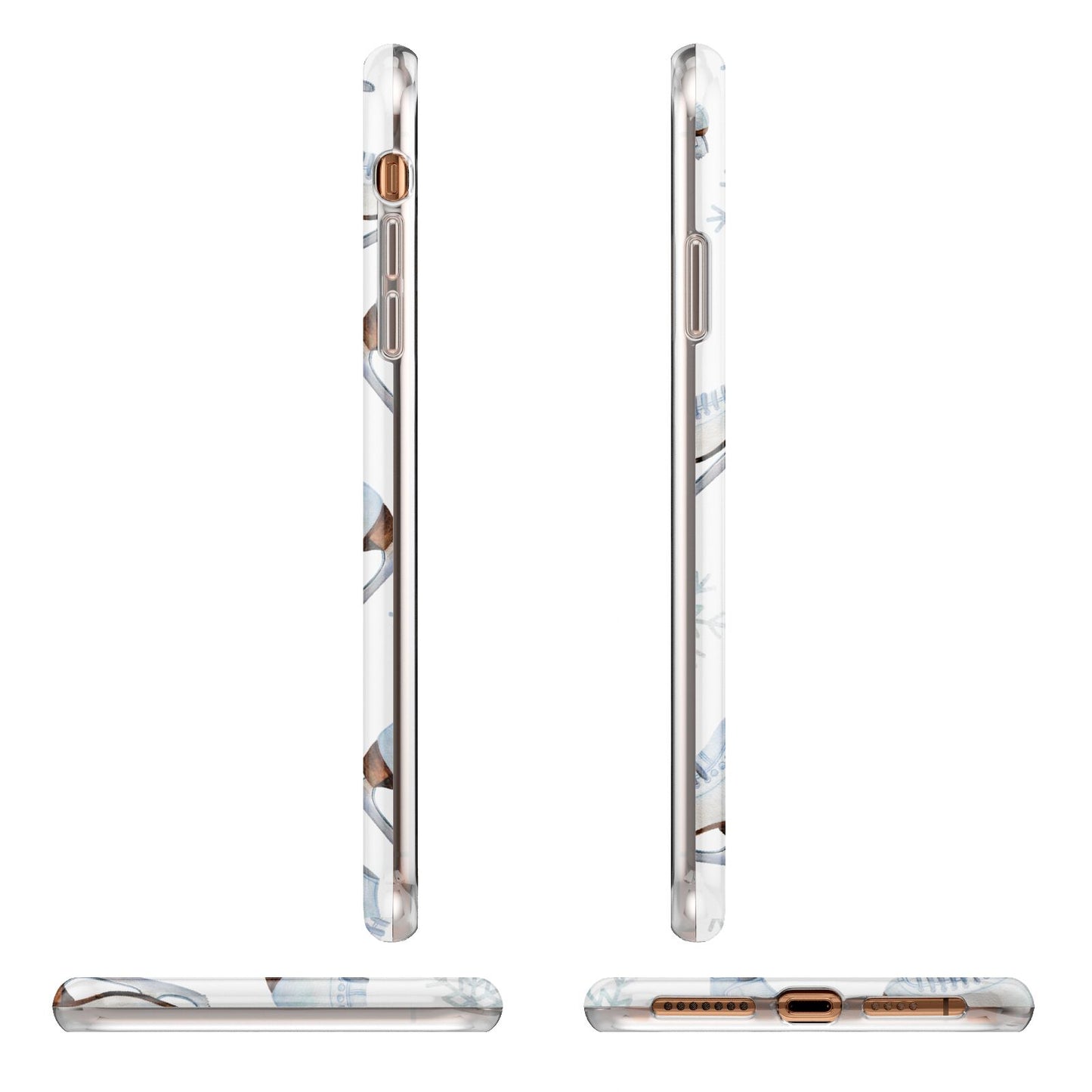 Christmas Ice Skates iPhone 11 Pro Max 3D Tough Case Angle Images