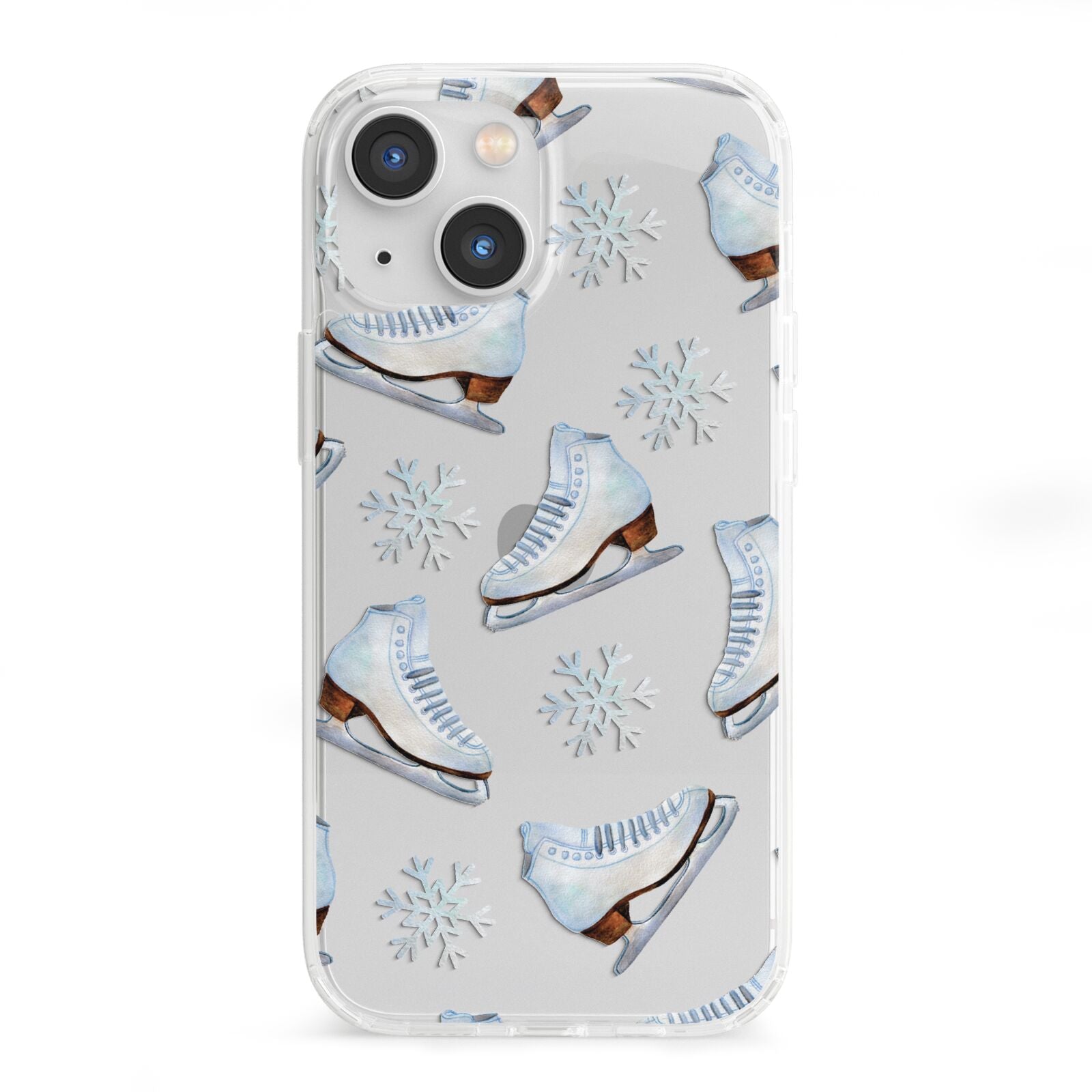 Christmas Ice Skates iPhone 13 Mini Clear Bumper Case
