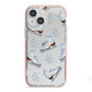 Christmas Ice Skates iPhone 13 Mini TPU Impact Case with Pink Edges