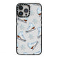 Christmas Ice Skates iPhone 13 Pro Max Black Impact Case on Silver phone
