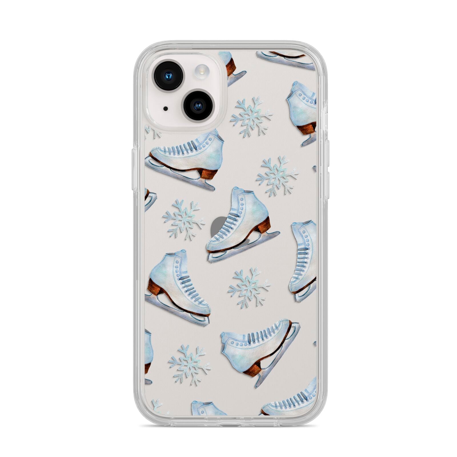 Christmas Ice Skates iPhone 14 Plus Clear Tough Case Starlight