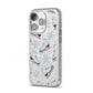 Christmas Ice Skates iPhone 14 Pro Glitter Tough Case Silver Angled Image