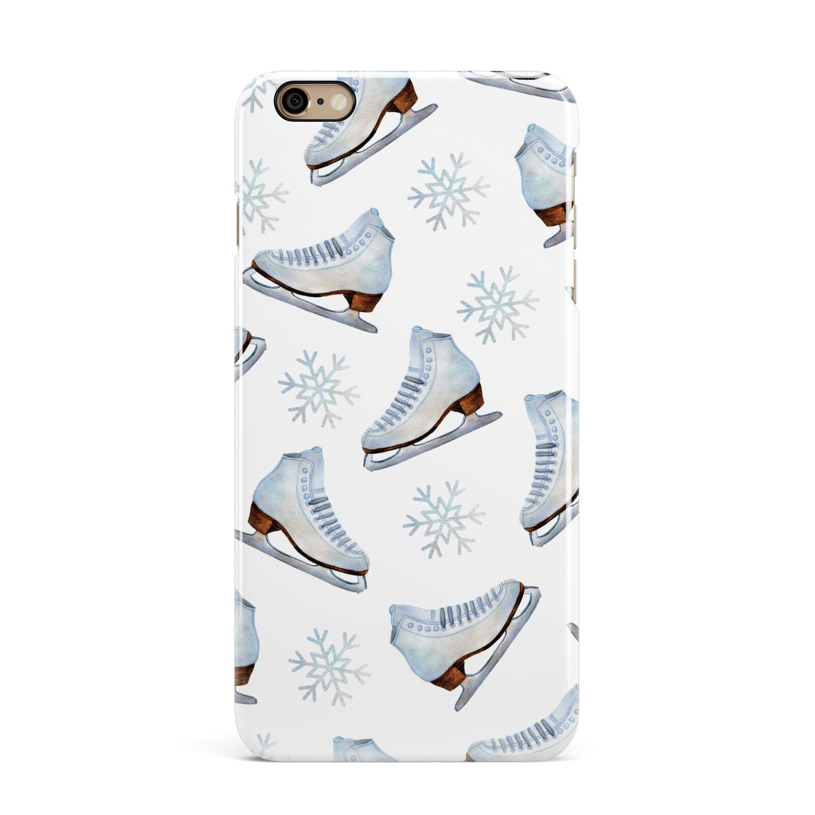Christmas Ice Skates iPhone 6 Plus 3D Snap Case on Gold Phone
