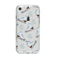 Christmas Ice Skates iPhone 8 Bumper Case on Silver iPhone