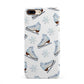 Christmas Ice Skates iPhone 8 Plus 3D Snap Case on Gold Phone
