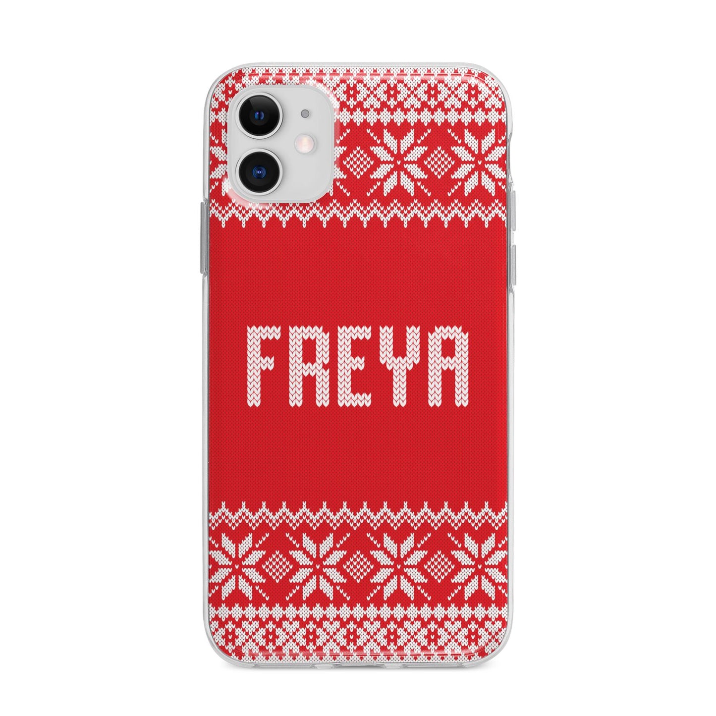Christmas Jumper Apple iPhone 11 in White with Bumper Case