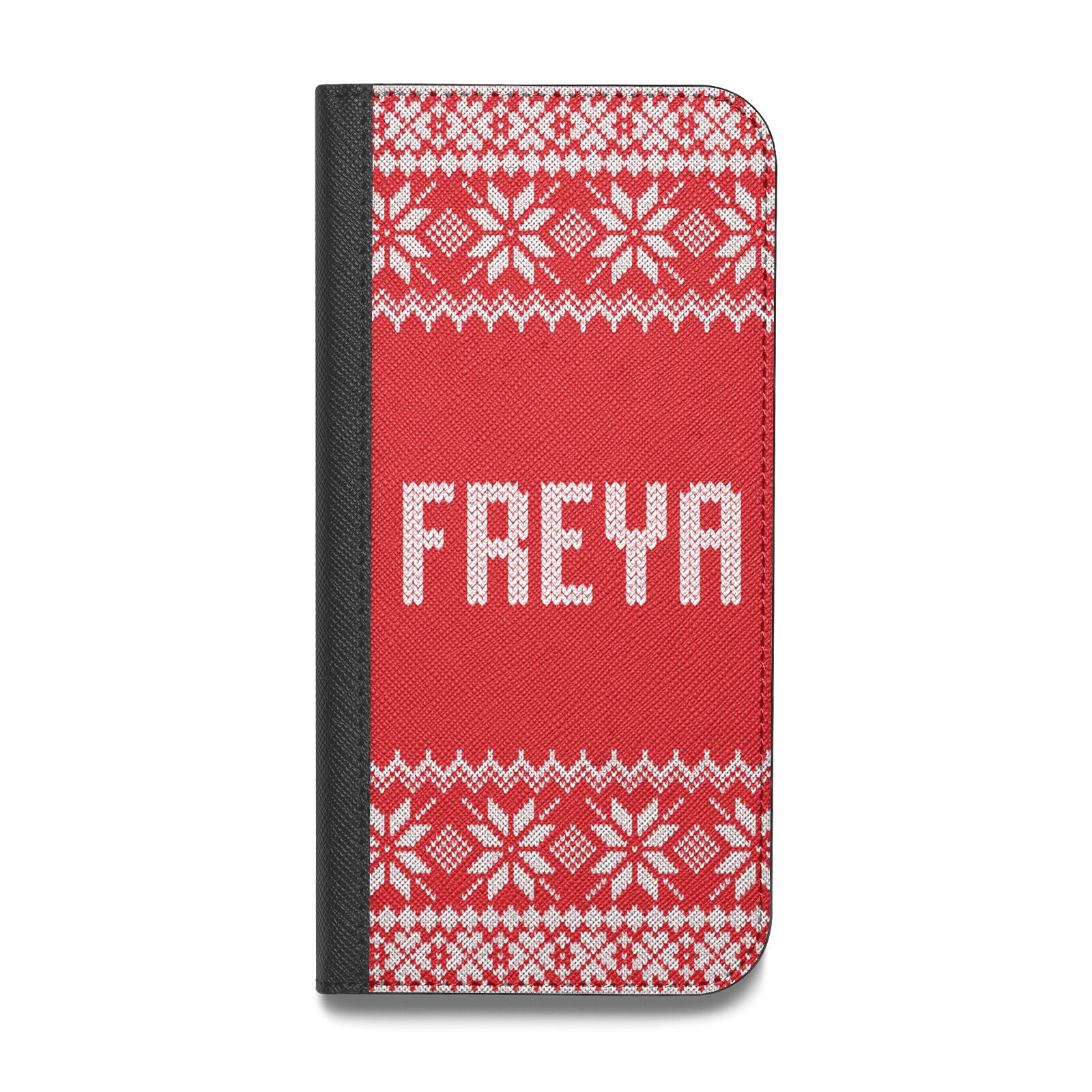 Christmas Jumper Vegan Leather Flip Samsung Case