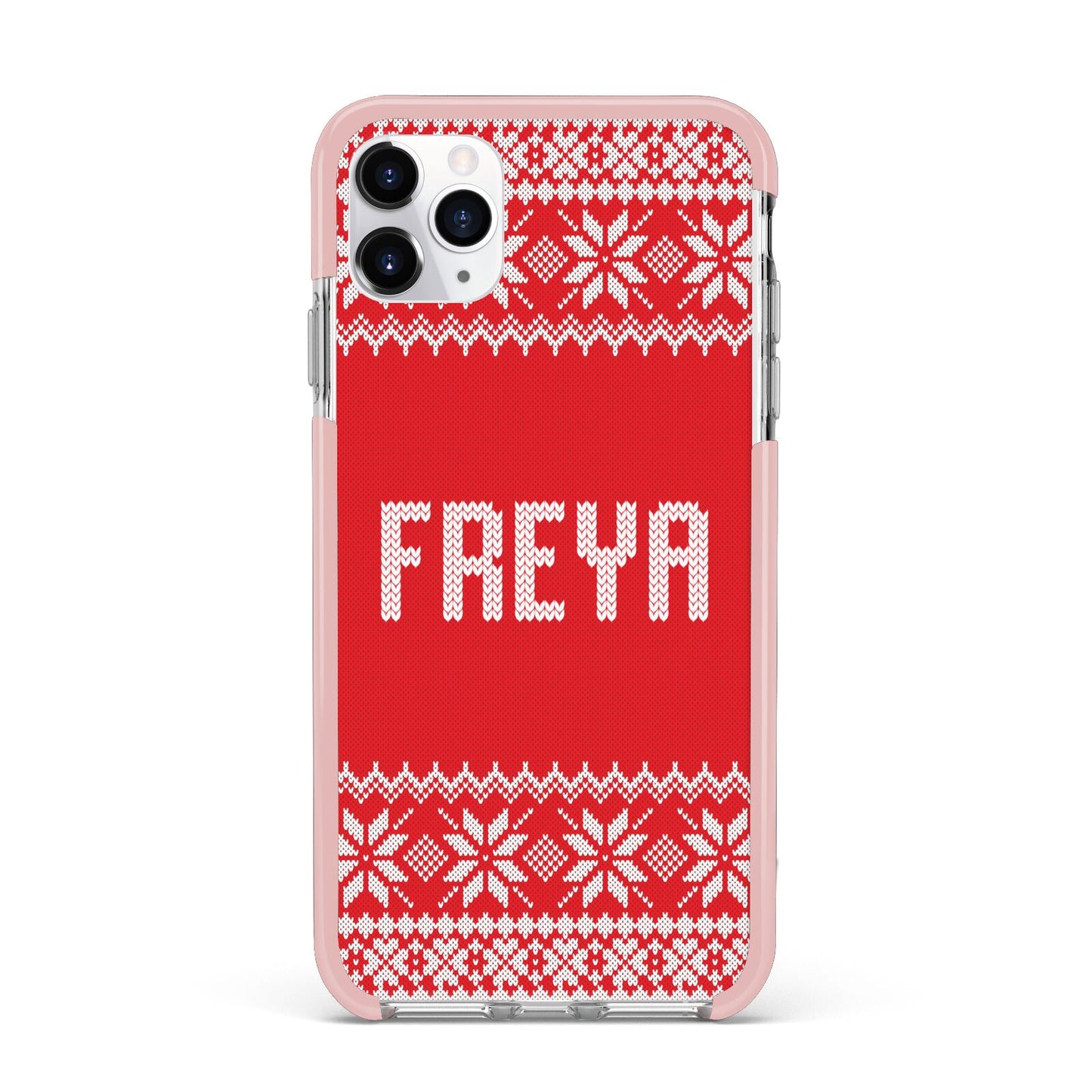 Christmas Jumper iPhone 11 Pro Max Impact Pink Edge Case