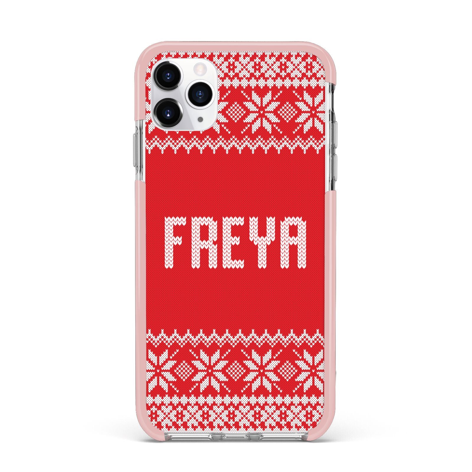 Christmas Jumper iPhone 11 Pro Max Impact Pink Edge Case