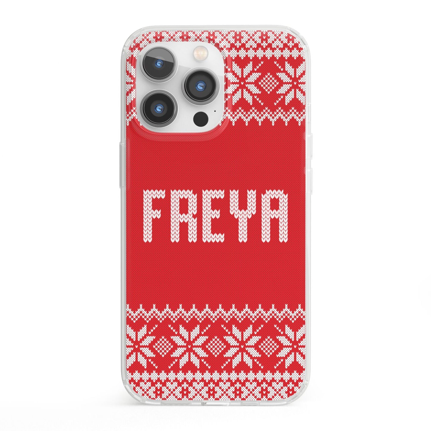 Christmas Jumper iPhone 13 Pro Clear Bumper Case