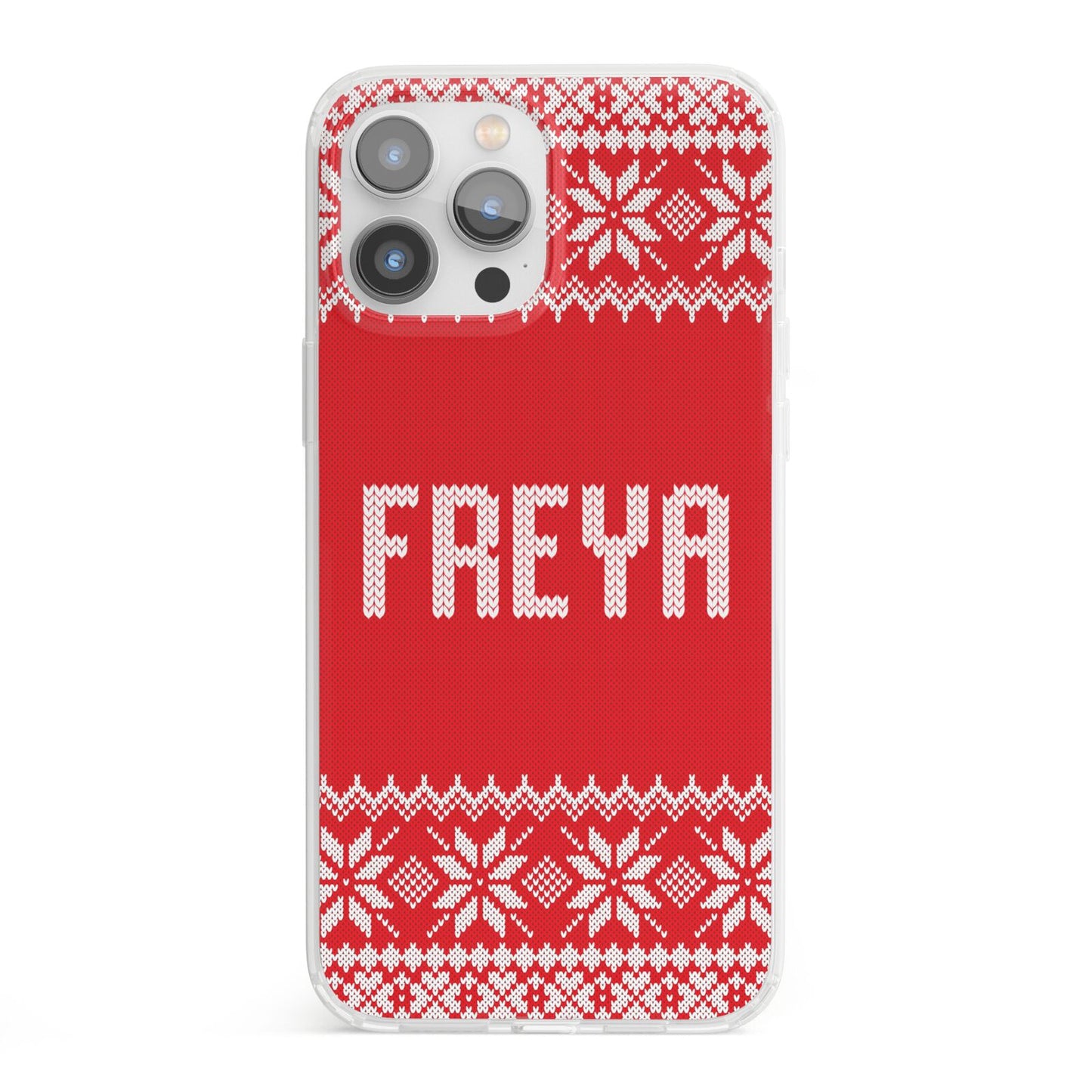 Christmas Jumper iPhone 13 Pro Max Clear Bumper Case